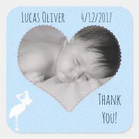 Personalized Thank You Baby Photo Sticker