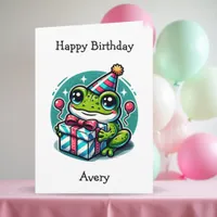 Cute Personalized Birthday Card | Coloring Page