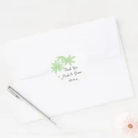 Green Daisies Wedding Thank You Favor Tag