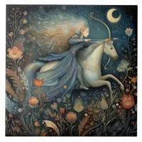 Sagittarius Zodiac Astrology Celestial Birthday Ceramic Tile