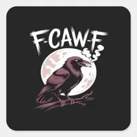 F-Caw-F Classic Minimal Clean Square Sticker