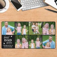 Best DAD Ever Custom 7 Photo Collage Personalized Desk Mat