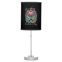 It’s Ok To Not Ok - Skeleton Hands With Heart  Table Lamp