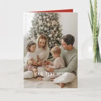Folded Family Christmas Photo Holiday Card