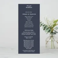 Modern Minimalist Baltic Sea Wedding Program