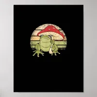 Cute Cottagecore Aesthetic Frog Mushroom Goblincor Poster