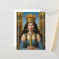 The Princess Warrior on Her Throne Postcard
