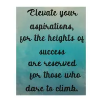 Elevate your aspirations wood wall art