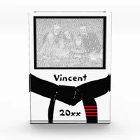 Martial Arts Fourth Degree Black Belt Red Stripe Acrylic Award