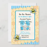 Honey Bee and Honeycomb Boy's Baby Shower  Invitation