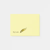 Notepad - Yellow Feather Pen