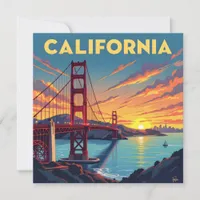 California Keepsake | The Golden Gate Bridge Blank Holiday Card