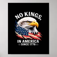 No Kings In America Classic Retro Graphic Poster
