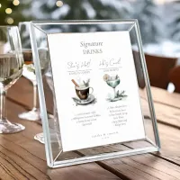 Rustic Winter Wedding Signature Drinks ID1049 Poster