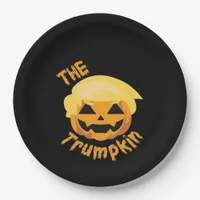 Trumpkin Pumpkin Halloween Design – Sloth Costume  Paper Plates