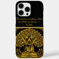 Leafy Backdrop for Golden Buddha iPhone 16 Pro Max Case