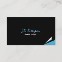 Customizable Blue Monogram Business Cards