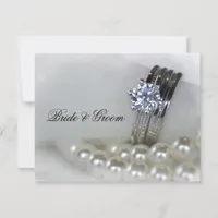 Diamond Rings and White Pearls Wedding