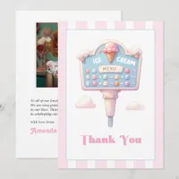 Retro Summer Ice Cream Menu Thank You Photo