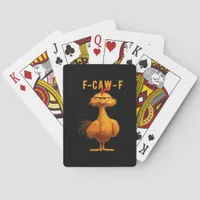 Gothic F-Caw-F Crow Funny Humor Poker Cards
