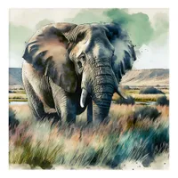 Beautiful Watercolor Elephant Acrylic Print