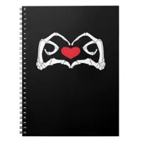 Skeleton Heart And Hands Funny  Notebook
