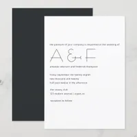 Ultra-modern simplistic Wedding Invitation