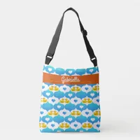 Rubber Duckie and Hearts Pattern Personalized Crossbody Bag