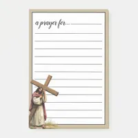 Jesus Carrying the Cross War Room Prayer Post-it Notes
