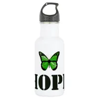 'Hope" Lyme Disease Awareness Butterfly Stainless Steel Water Bottle