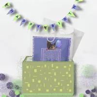 Purple Favor Bag with Squirrel