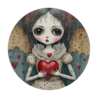 Adorable Gothic Valentine Doll Cutting Board