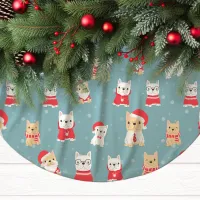 French Bulldog Frenchie Christmas Pattern Brushed Polyester Tree Skirt