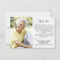 Funeral Memorial In Loving Memory Photo Sympathy Thank You Card