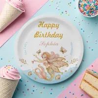 Magical Fairy Mermaid Girl's Birthday Party Paper Plates