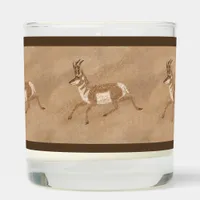 Southwest Pronghorn Running Antelopes Design  Scented Candle