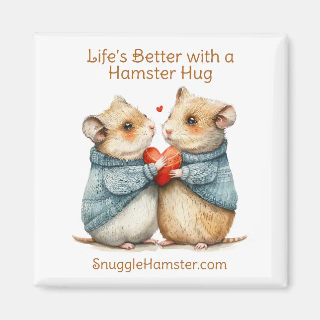 Life's Better with a Hamster Hug | SnuggleHamster  Magnet