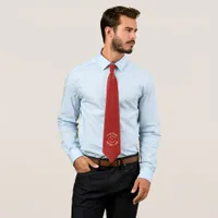 Football Club Name Logo Hidden Initials Red Neck Tie