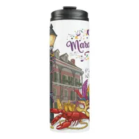 Mardi Gras Thermal Tumbler