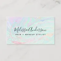 iridescent Stone Glitter Business Card