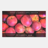 Apple Butter / Cider / Sauce / Jam Jar Rectangular Sticker