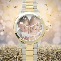 Custom kids children photo names year mom watch