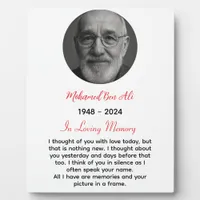 In Loving Memory of Grandpa Plaque