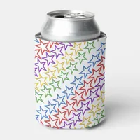 Can/Bottle Cooler - Rows of Small Colored Stars