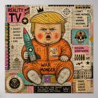 Funny Toddler President Collage Poster