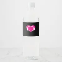 Heart Skeleton Hands Gothic Valentine  Classic Water Bottle Label