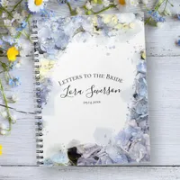 Blue Hydrangea Watercolor Letters to the Bride Notebook