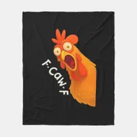 F-Caw-F Chicken Retro Classic Fleece Blanket