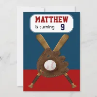 Baseball Birthday Party Invitation