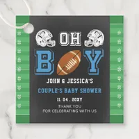 Oh Boy Super bowl Football Baby Shower Favor Tags